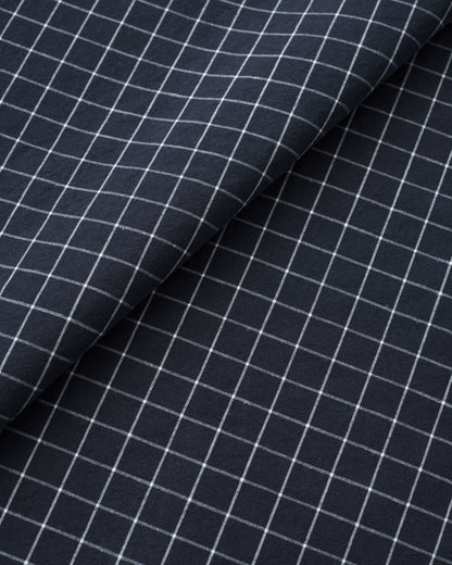 Classic Navy Check Luxury Cotton Linen