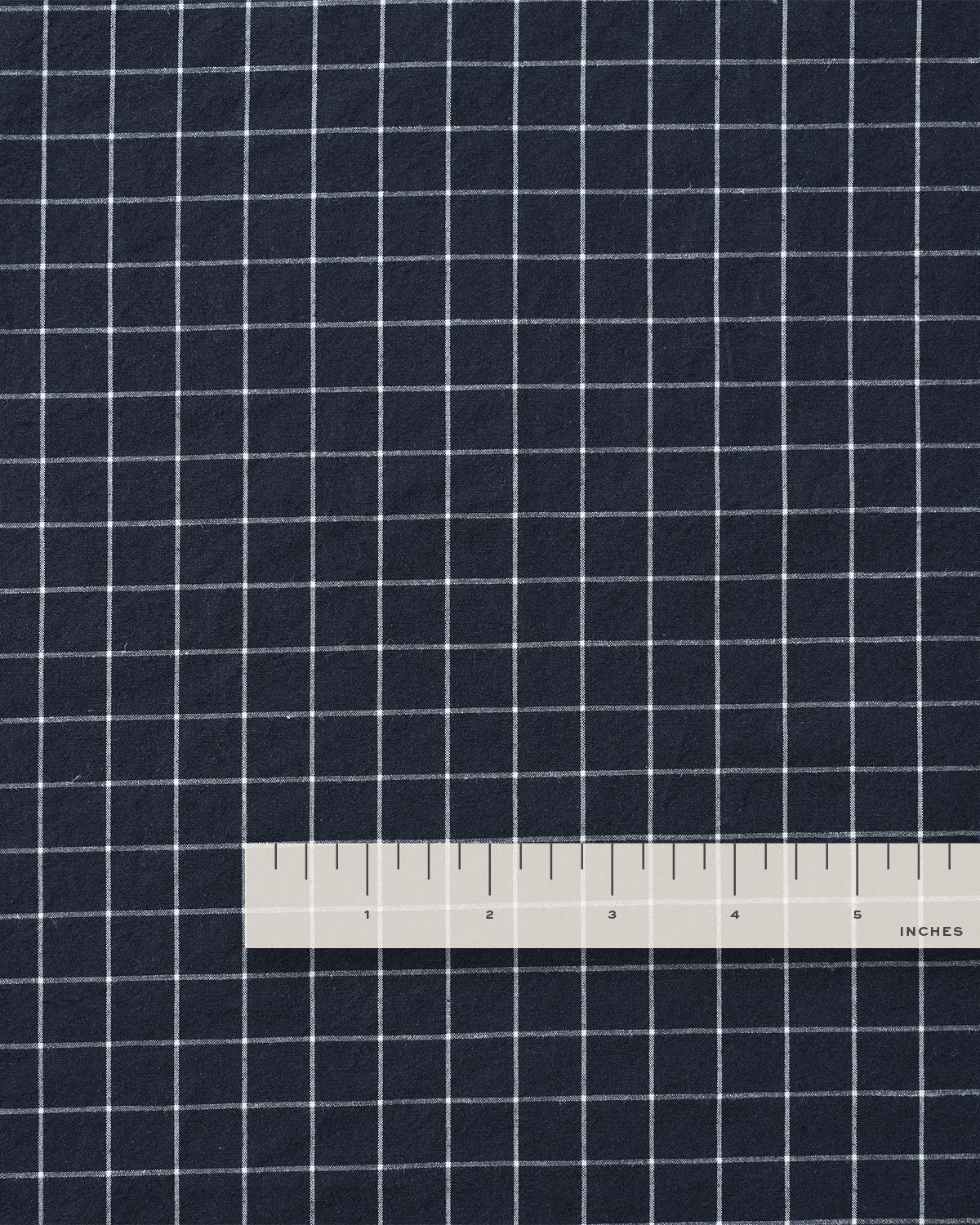Classic Navy Check Luxury Cotton Linen