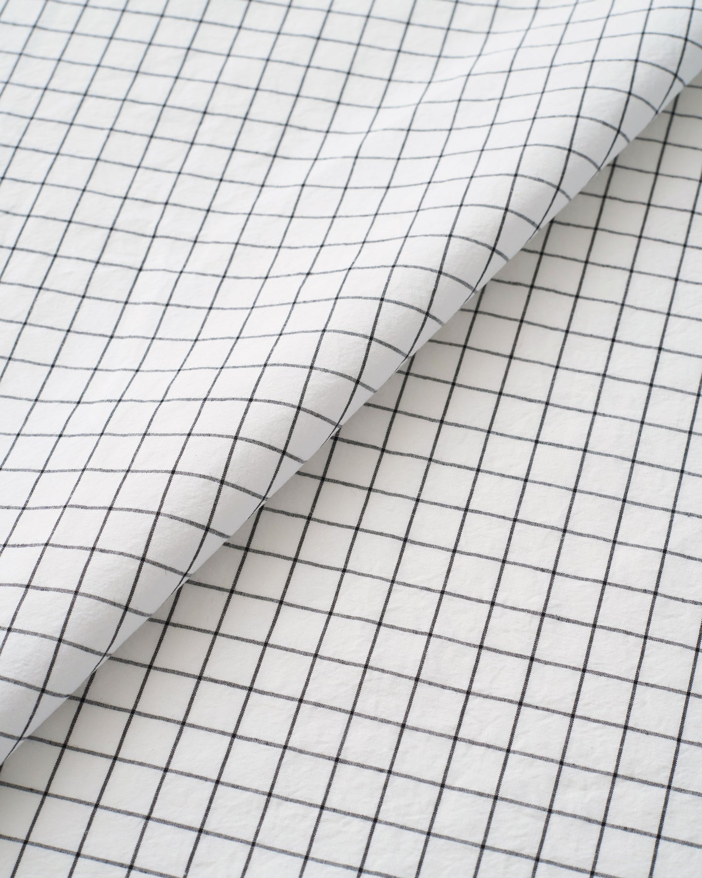 Classic Black and White Check Luxury Cotton Linen