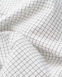 Classic Black and White Check Luxury Cotton Linen