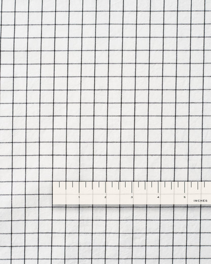 Classic Black and White Check Luxury Cotton Linen