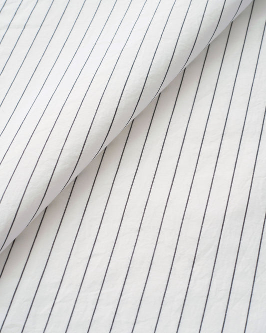 Classic Black and White Stripe Luxury Cotton Linen