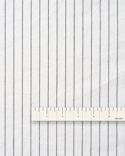 Classic Black and White Stripe Luxury Cotton Linen