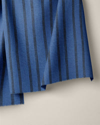 Cobalt Home Stripe Washed Linen