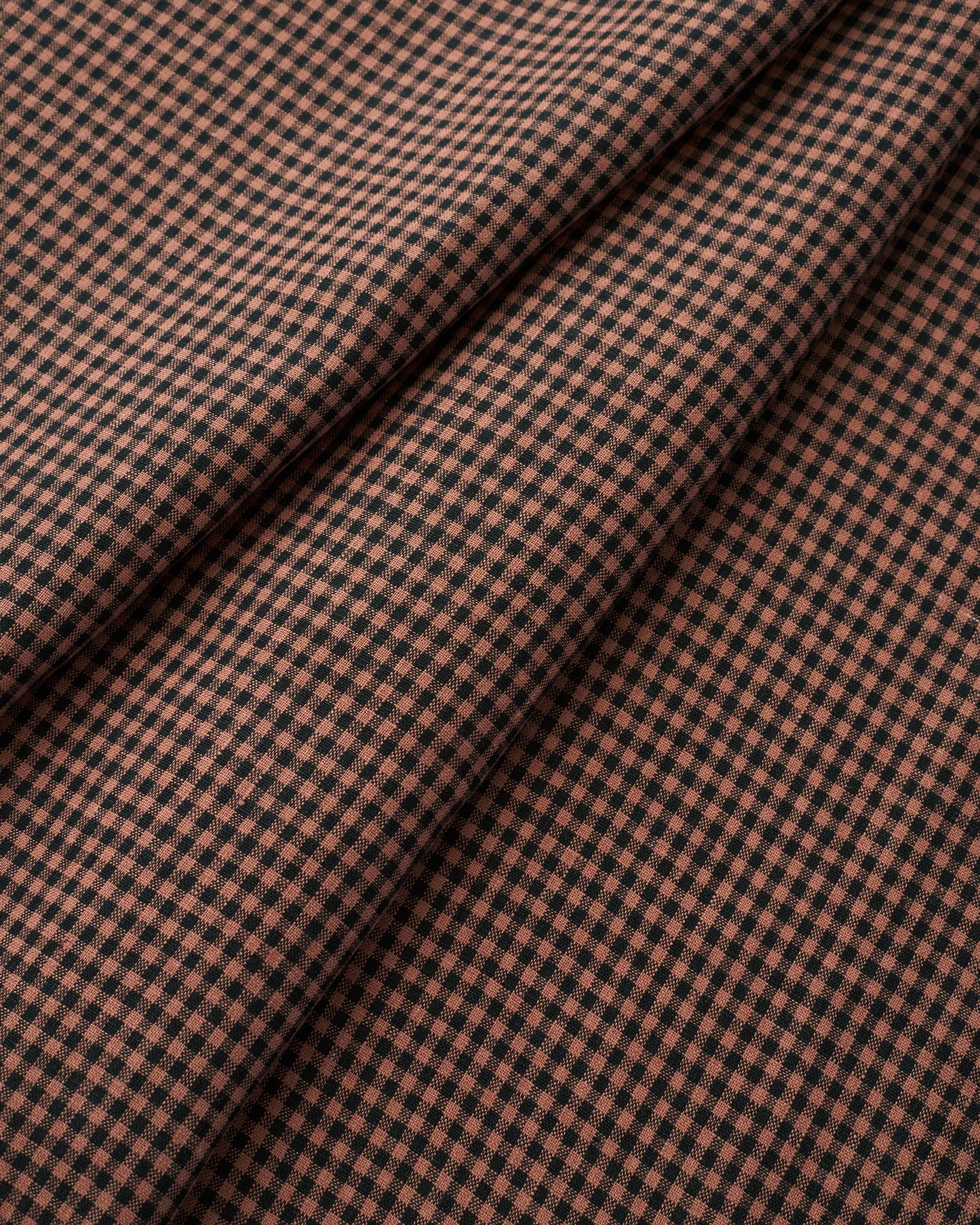 Cocoa Nib Micro Gingham Washed Linen