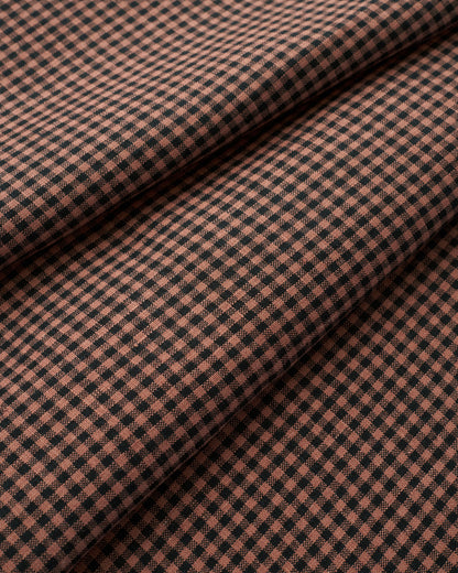 Cocoa Nib Micro Gingham Washed Linen
