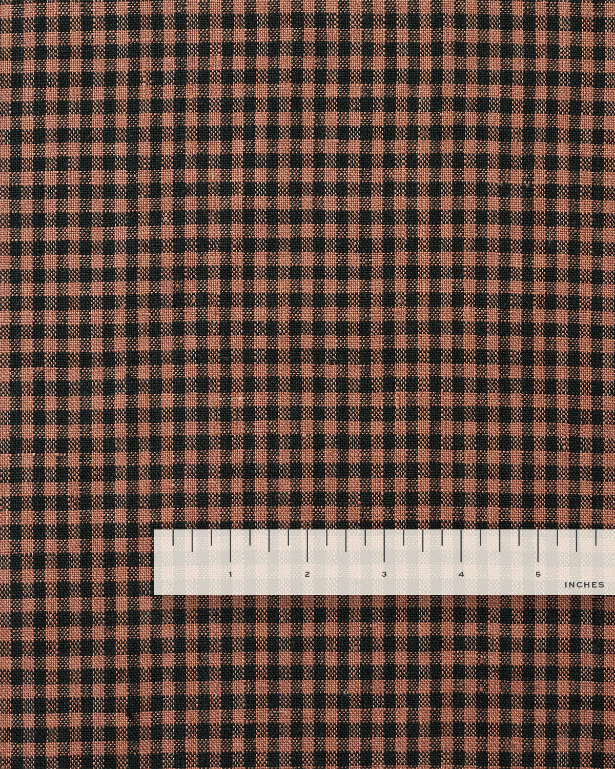 Cocoa Nib Micro Gingham Washed Linen