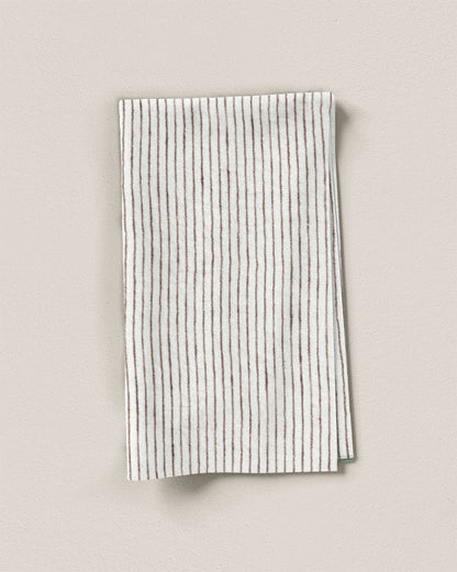 Coconut Fluff Pencil Stripe Linen