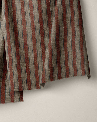 Cognac Dutch Stripe Linen