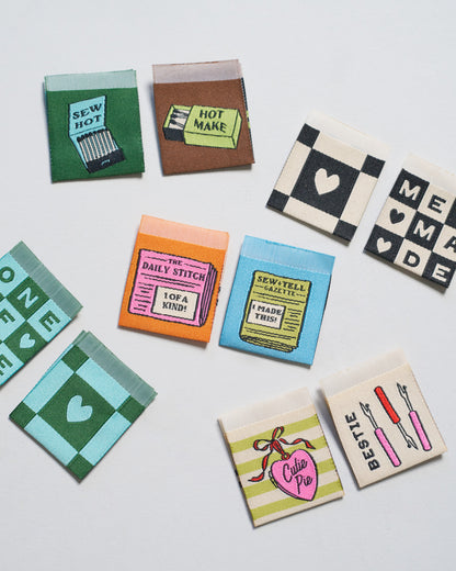 Newspaper Square Garment Labels