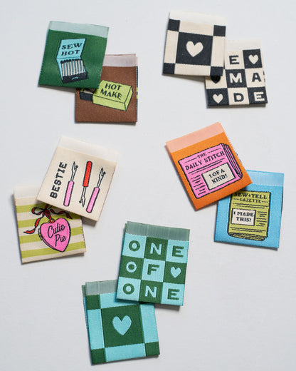 Newspaper Square Garment Labels