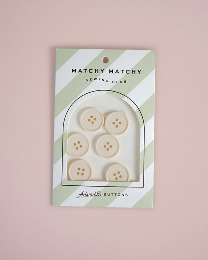 Cream Puff Retro Buttons