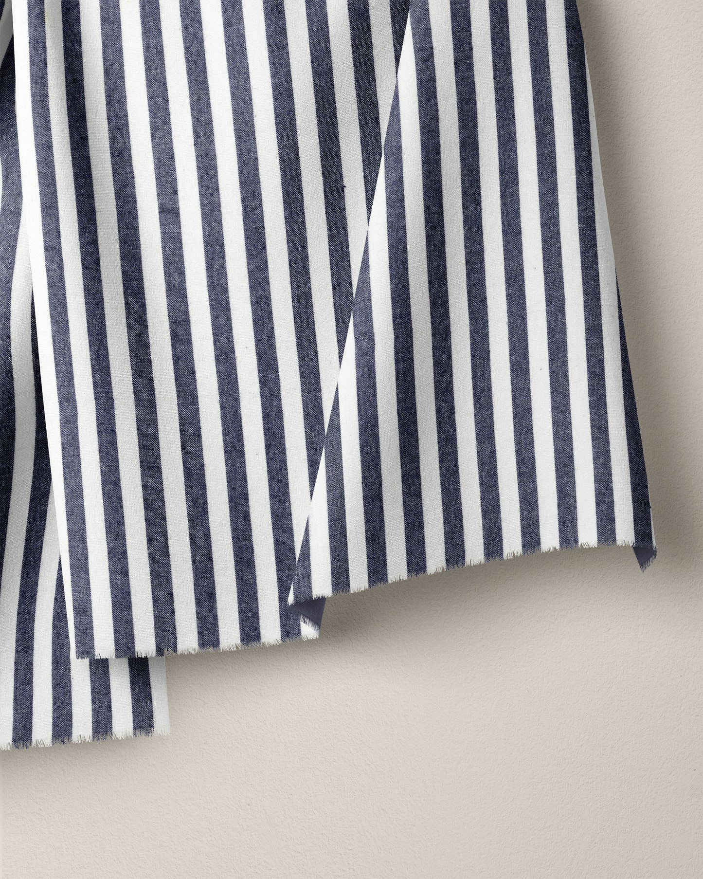 Dark Navy Big Market Stripe Cotton