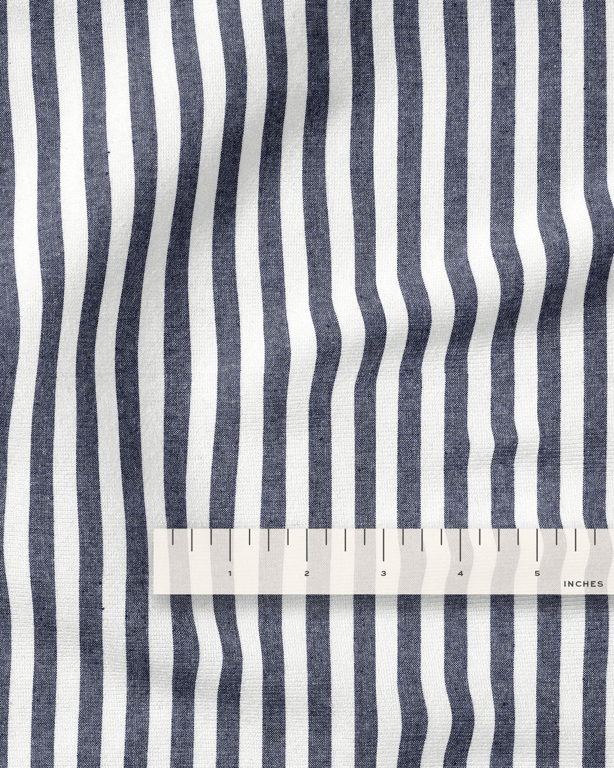 Dark Navy Big Market Stripe Cotton