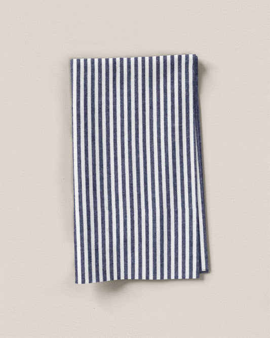 Dark Navy Small Market Stripe Cotton