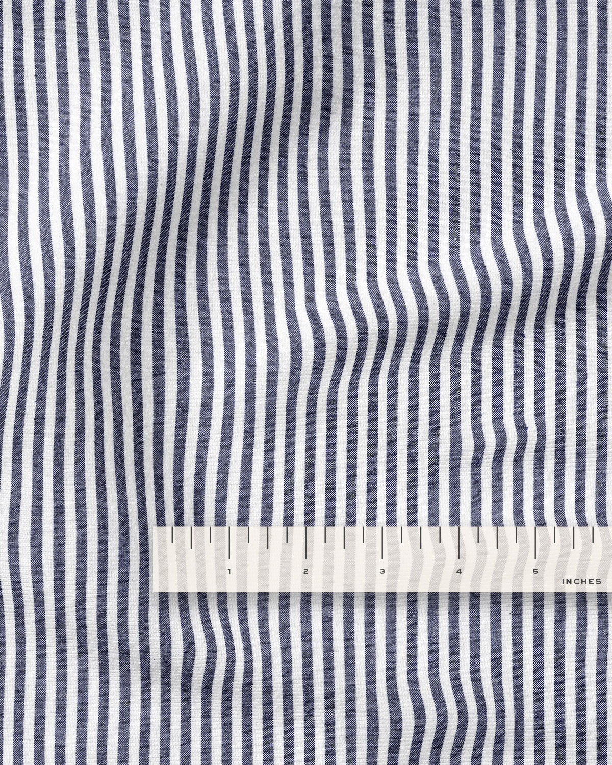 Dark Navy Small Market Stripe Cotton