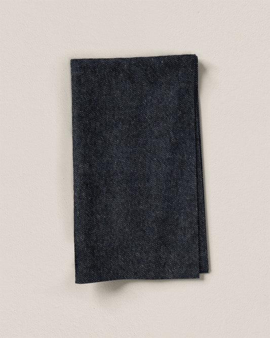 Deep Indigo Twill Linen Cotton Denim