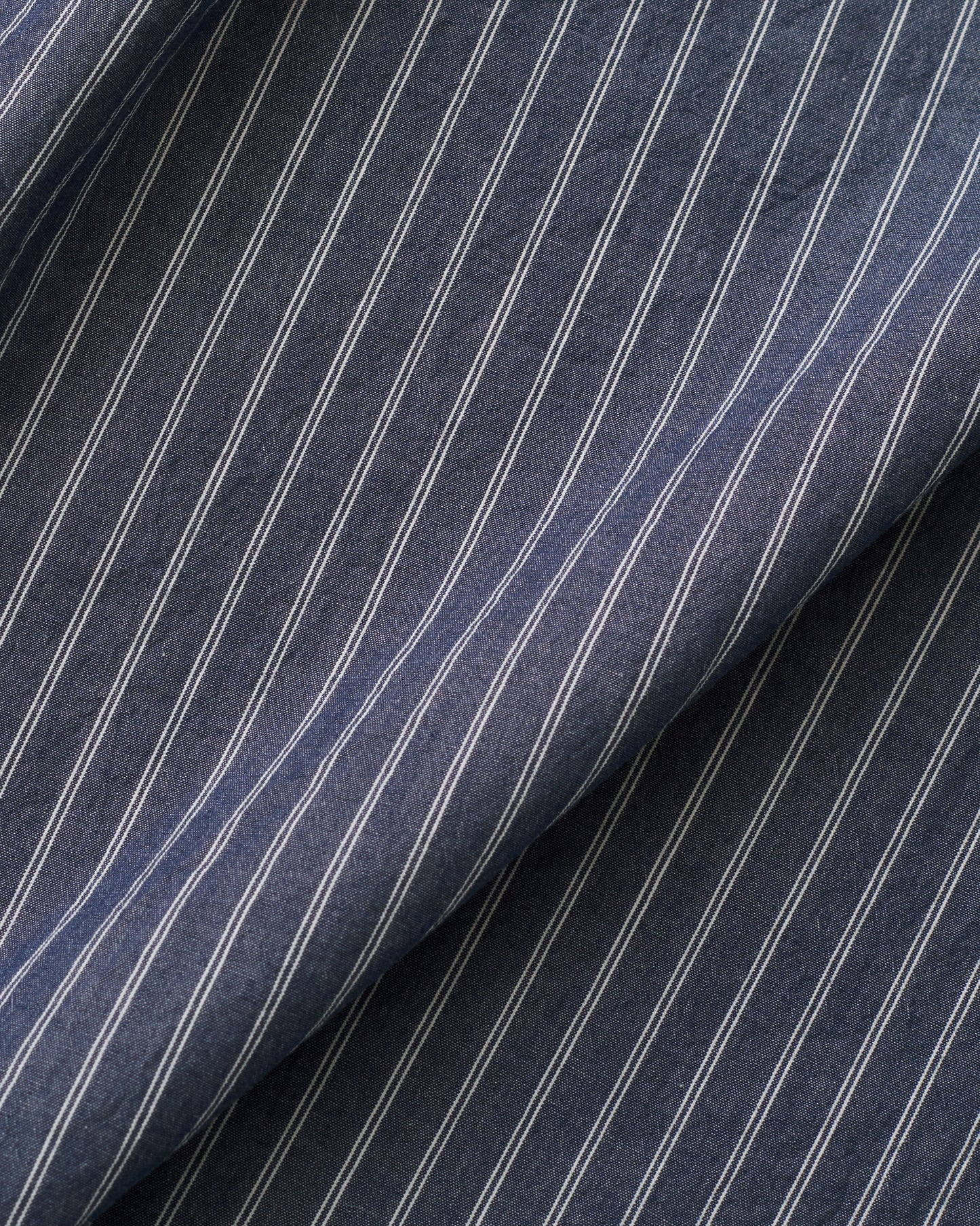 Denim Blue Premium Striped Cotton