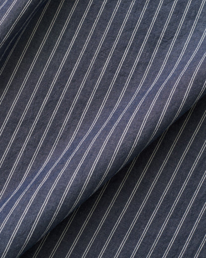 Denim Blue Premium Striped Cotton
