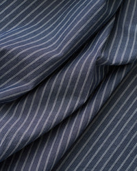 Denim Blue Premium Striped Cotton