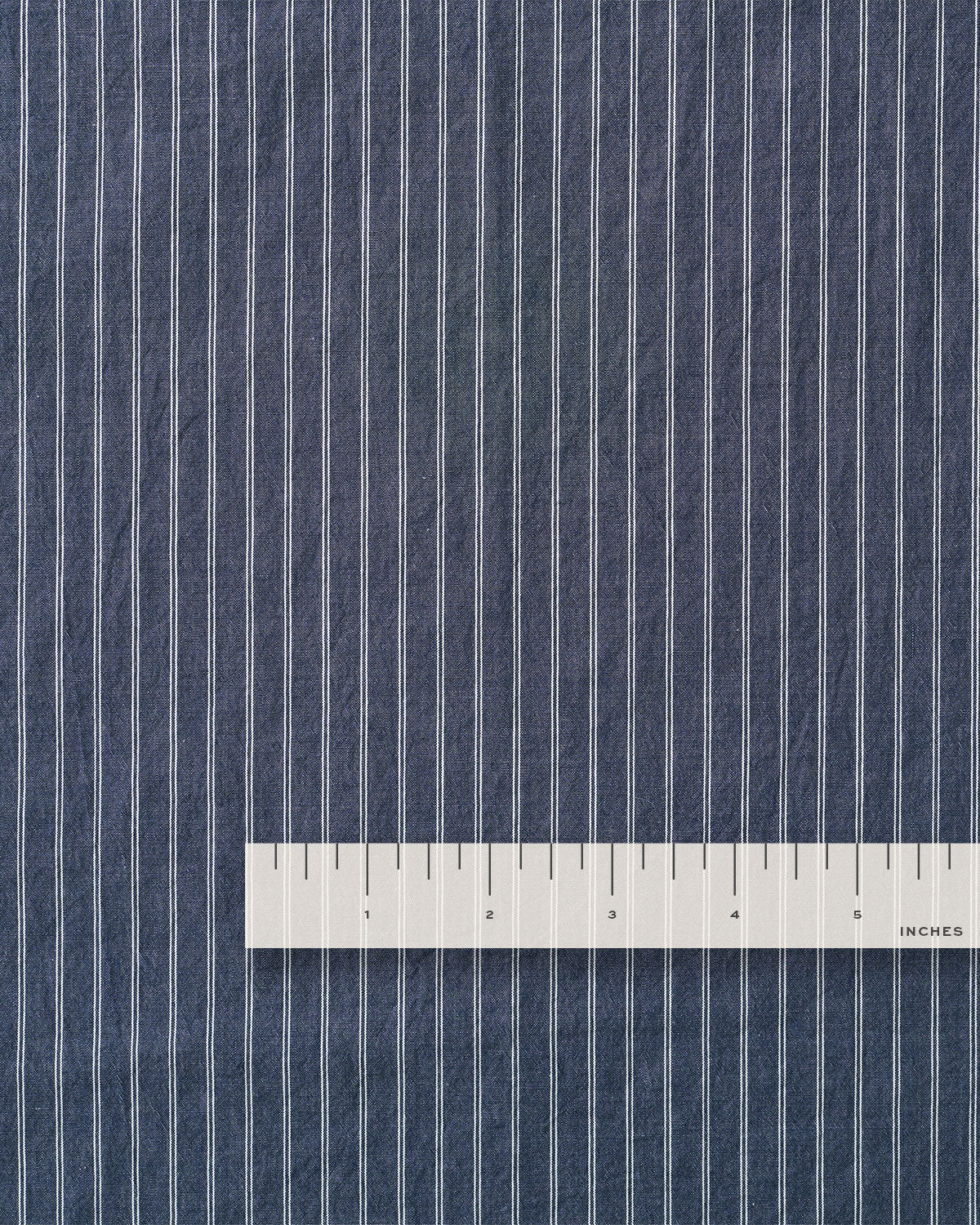 Denim Blue Premium Striped Cotton