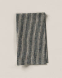 Evening Slate Pencil Stripe Linen