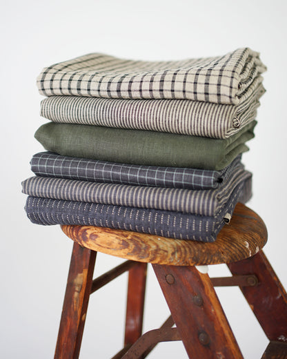 Natural Railroad Stripe Linen