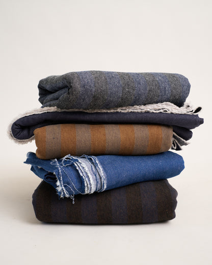 Prep Blue Stripe Linen Cotton Denim