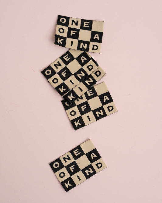 One of a Kind Checkerboard Large Garment Labels