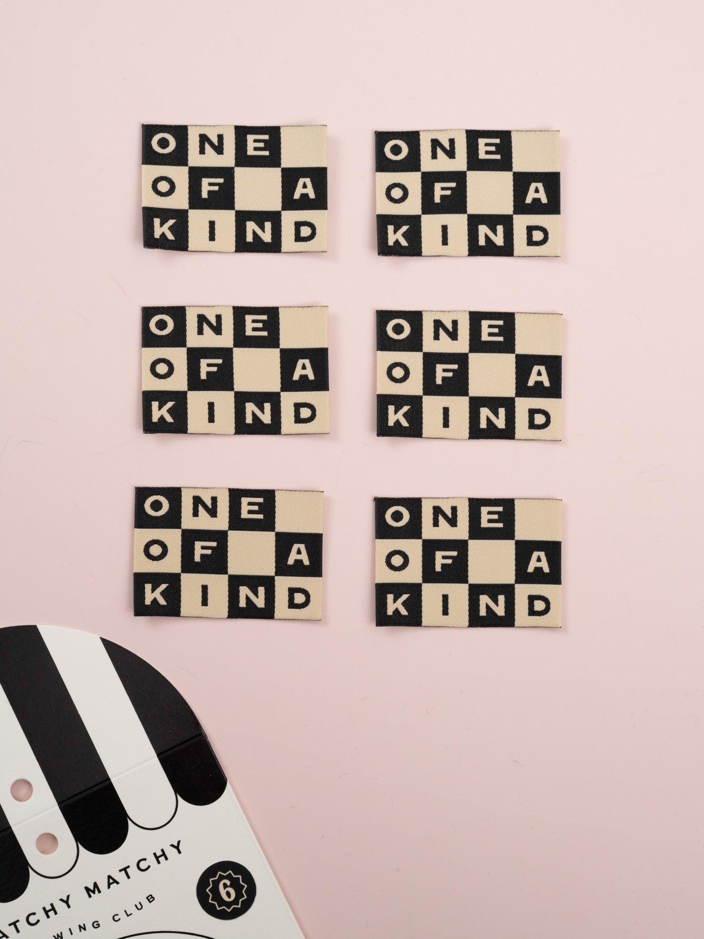 One of a Kind Checkerboard Large Garment Labels