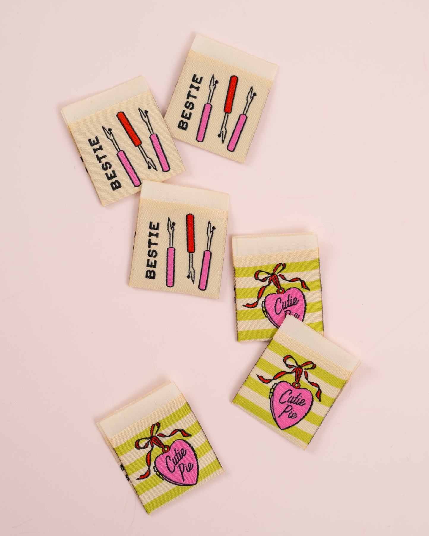 Cutie Pie Bestie Square Garment Labels