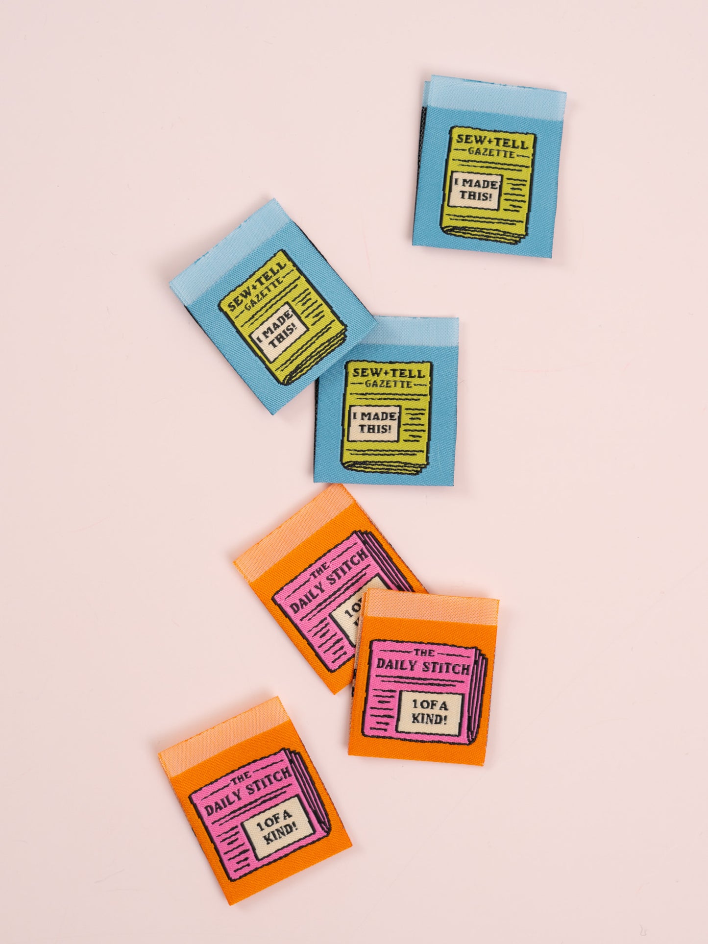 Newspaper Square Garment Labels