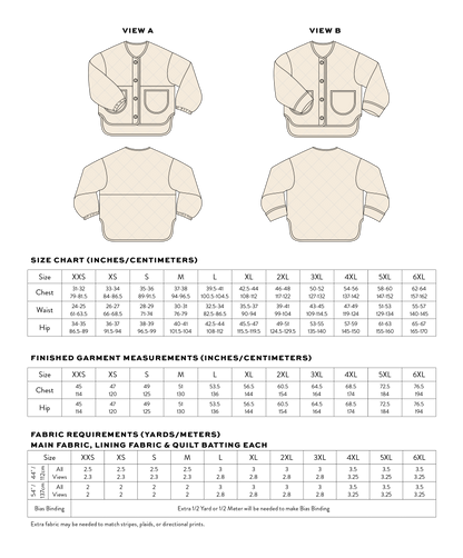 Homebody Quilted Jacket PDF Sewing Pattern