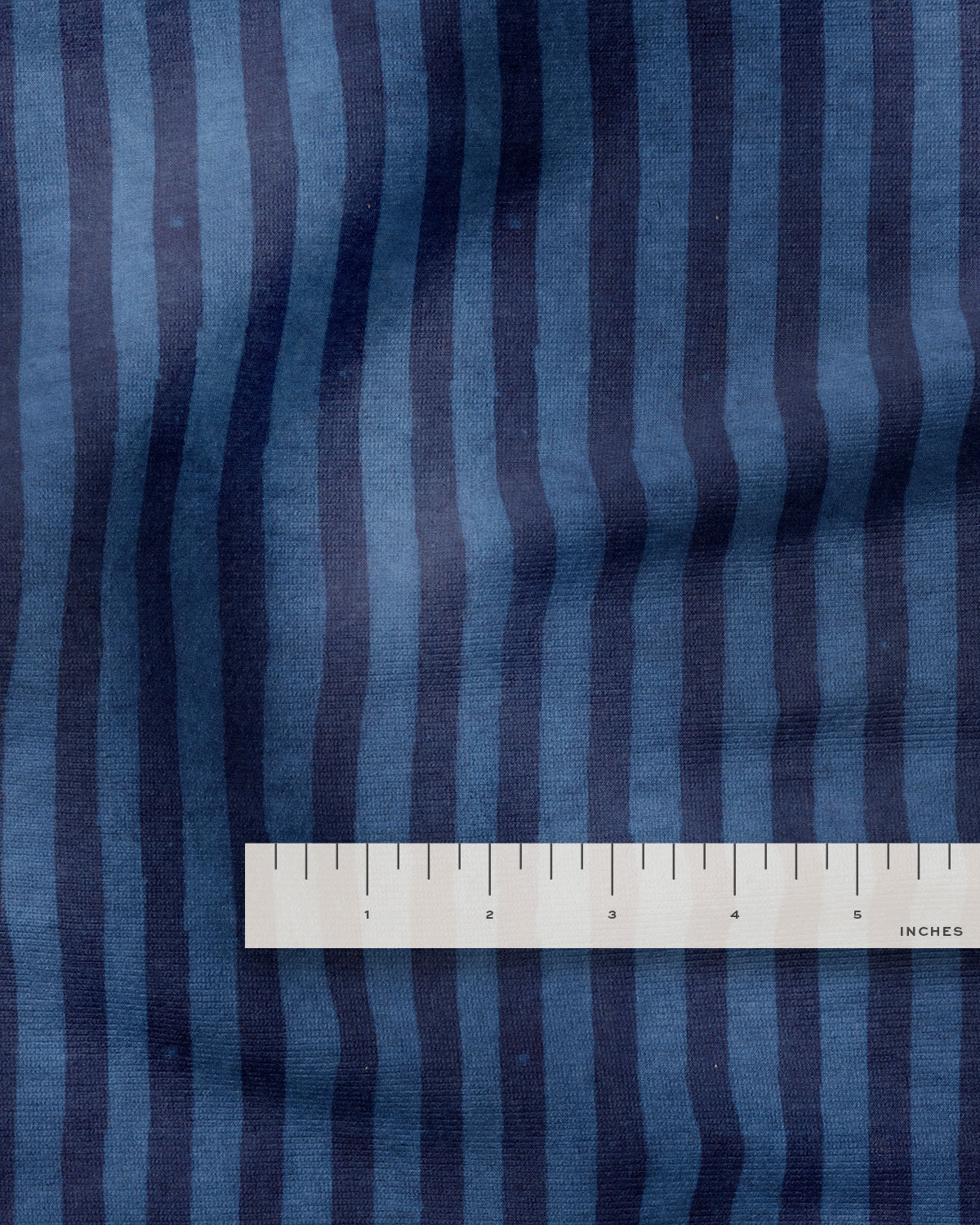 Indigo Stripe Block Print Cotton