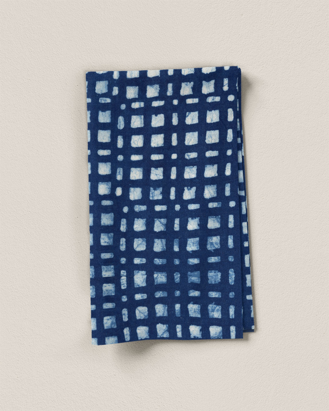 Indigo Tile Block Print Cotton