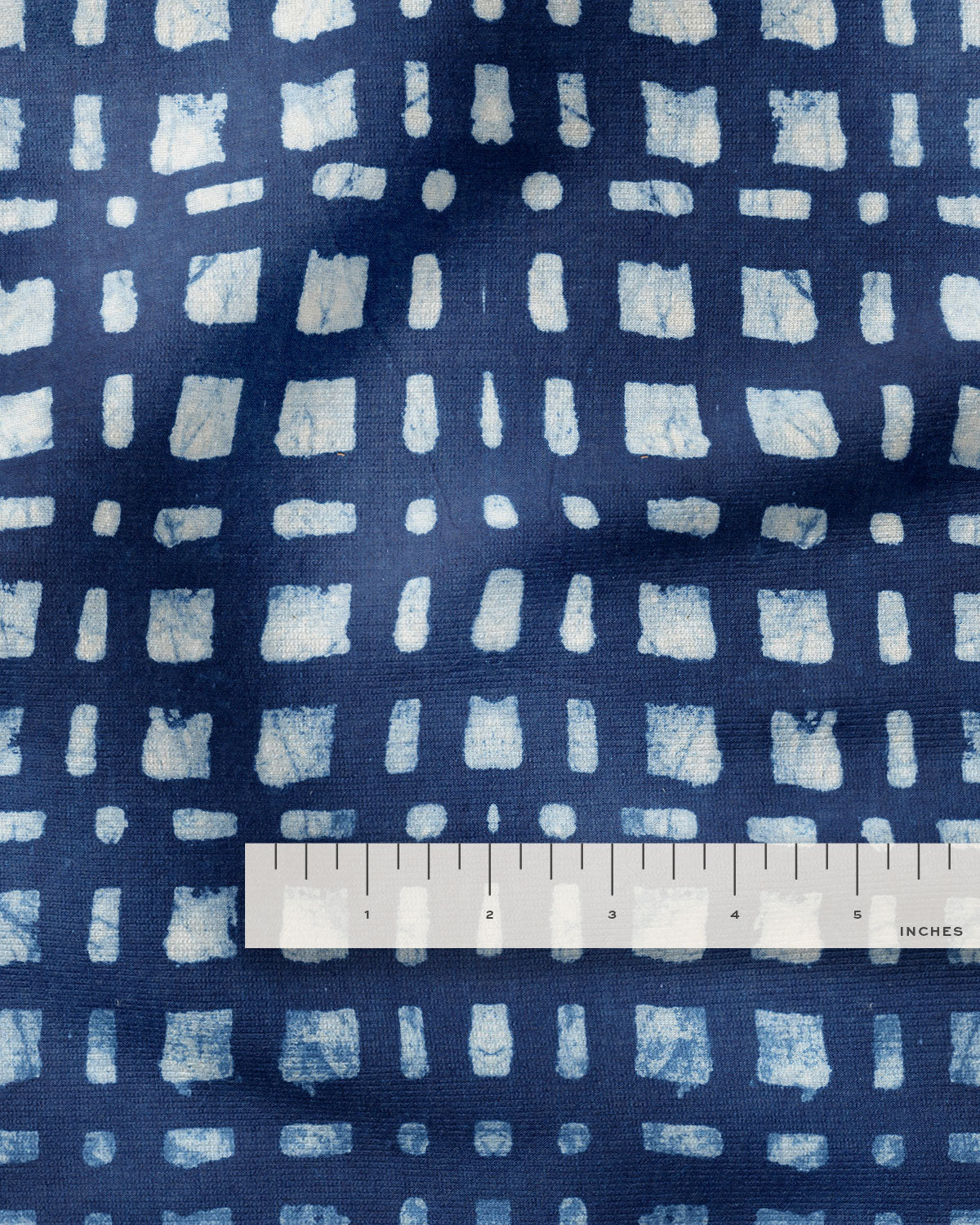 Indigo Tile Block Print Cotton