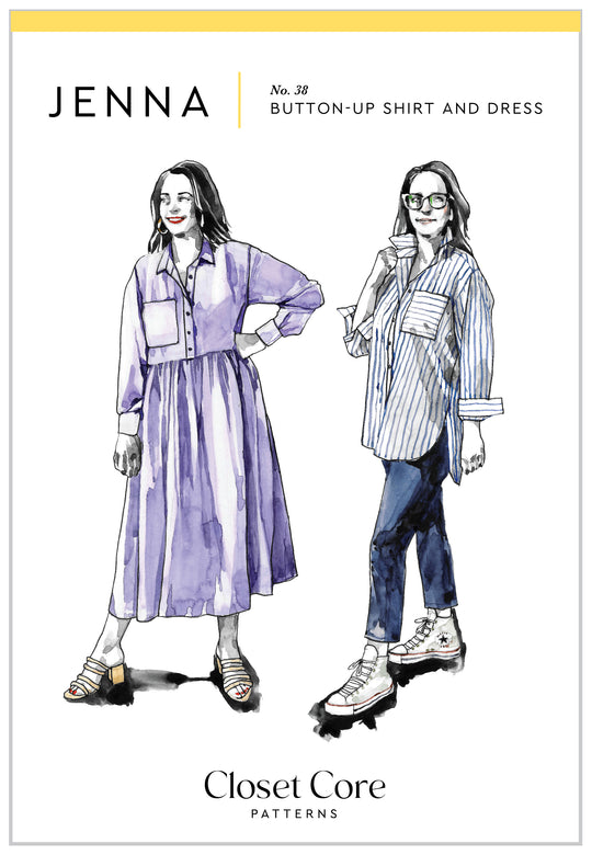 Jenna Shirt + Shirtdress Printed Pattern