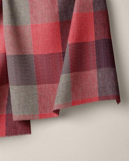Red Jumbo Plaid Linen