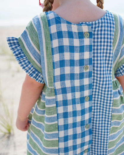 Kids Collage Gather Dress PDF Sewing Pattern