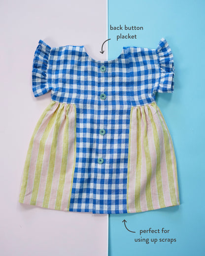 Kids Collage Gather Dress PDF Sewing Pattern