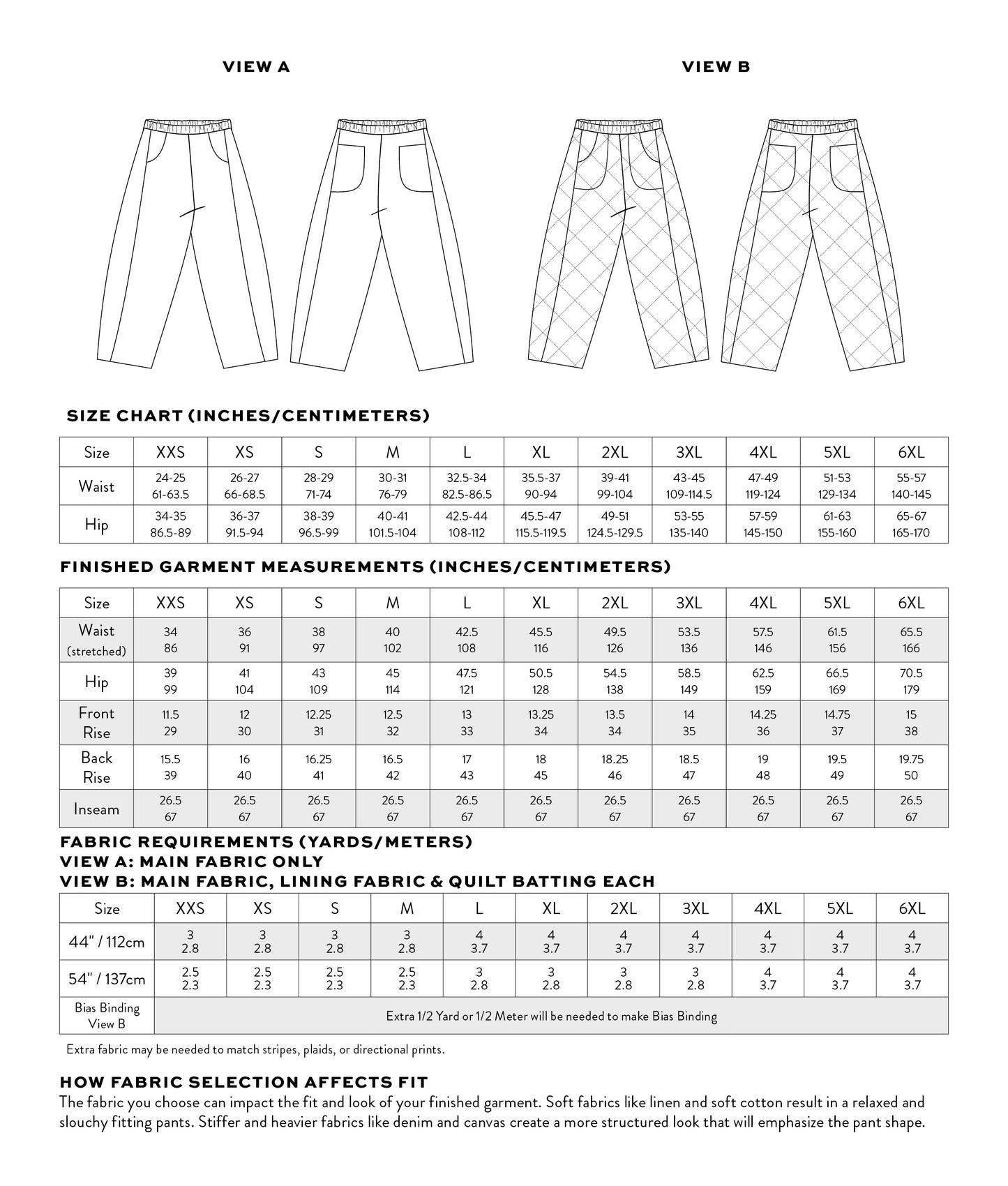 Kite Pants PDF Sewing Pattern