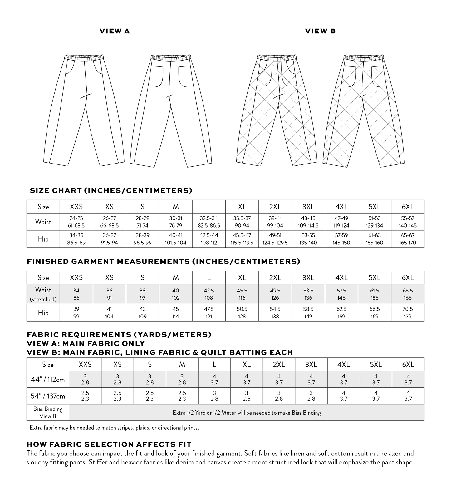 Kite Pants PDF Sewing Pattern
