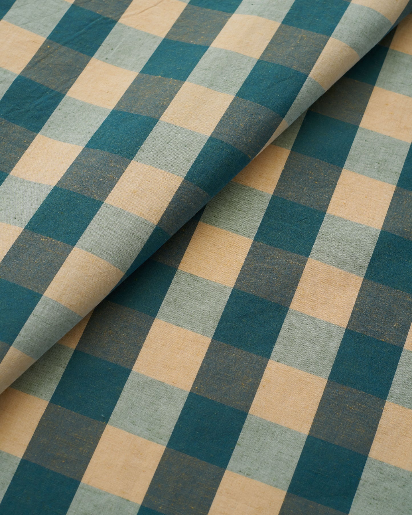 Teal Large Gingham Premium Cotton
