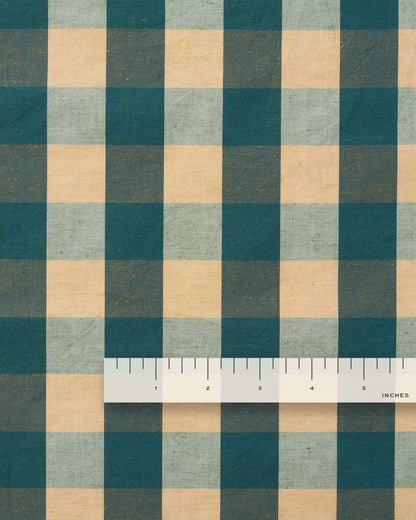 Teal Large Gingham Premium Cotton