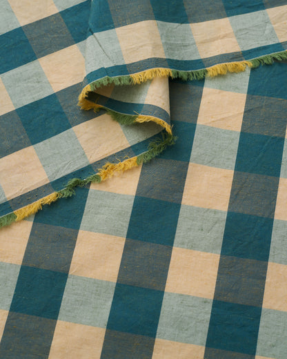 Teal Large Gingham Premium Cotton