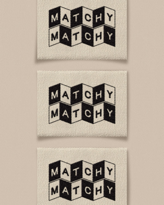 Matchy Accordion Ivory Large Garment Labels