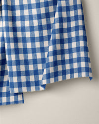Medium Bluebell Gingham Washed Linen