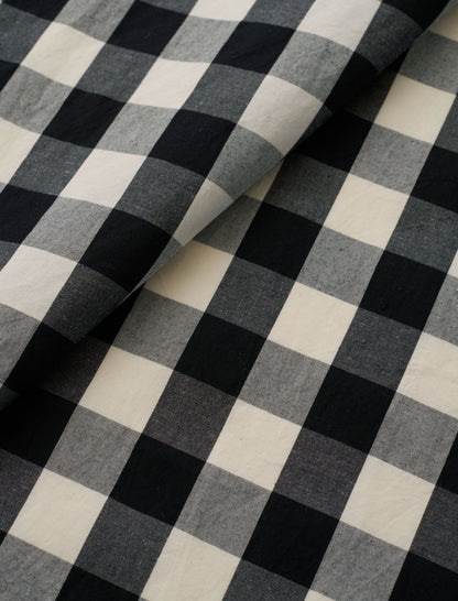 Black Medium Gingham Premium Cotton