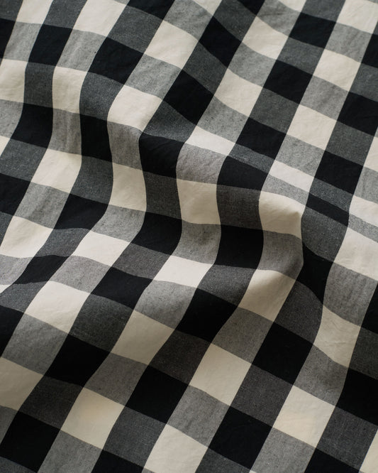Black Medium Gingham Premium Cotton