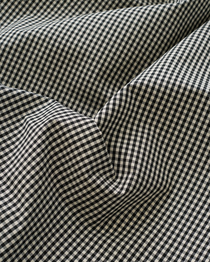 Black Micro Gingham Premium Cotton